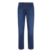 Stretch Denim Jeans Boggi Milano , Blue , Heren