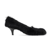 Pony Hair Square Toe Leren Hakken Marsell , Black , Dames