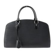 Pre-owned Canvas handbags Louis Vuitton Vintage , Black , Dames