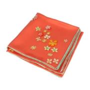 Pre-owned Silk scarves Hermès Vintage , Orange , Dames