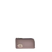 Wallet in taupe saffiano Baldinini , Beige , Dames