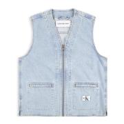 Op Maat Gemaakt Vest voor Elke Gelegenheid Calvin Klein , Blue , Heren