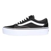 Platform Skate Sneaker Vans , Black , Dames