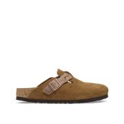 Gevlochten Band Leren Klompen Birkenstock , Brown , Dames