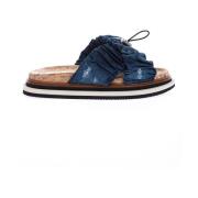 Denim Vintage Slider Sandalen Hogan , Blue , Dames