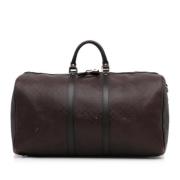 Pre-owned Leather travel-bags Gucci Vintage , Brown , Dames