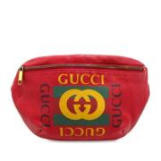 Pre-owned Leather crossbody-bags Gucci Vintage , Red , Dames
