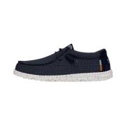 Sportieve Mesh Mocassin Schoenencollectie Hey Dude , Blue , Heren