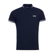 Contrast Finish Katoen Jersey Polo Shirt Barbour , Blue , Heren