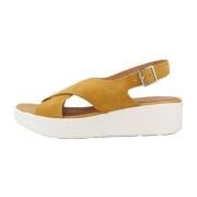 Stijlvolle Platte Sandalen Geox , Yellow , Dames