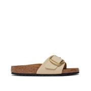 Nubuck Suède Sandalen Uji Stijl Birkenstock , Beige , Dames