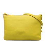 Pre-owned Leather shoulder-bags Celine Vintage , Yellow , Dames