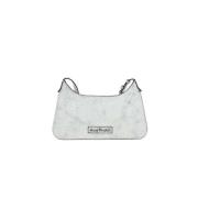 Witte Craked Leren Schoudertas Acne Studios , White , Dames