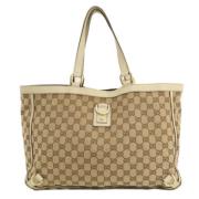 Pre-owned Canvas gucci-bags Gucci Vintage , Beige , Dames