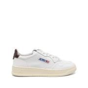 Leren Sneakers met Geperforeerde Neus Autry , White , Dames