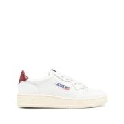 Leren Panel Sneakers Autry , White , Dames