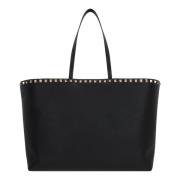 Zwarte Studs Tote Tas Valentino Garavani , Black , Dames