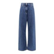 Blauwe Jeans met Ritssluiting Valentino , Blue , Dames