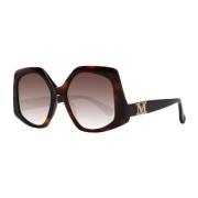 Bruine Vierkante Gradient Zonnebril Max Mara , Brown , Dames