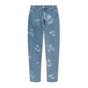 Jeans met een patroon Carhartt Wip , Blue , Heren