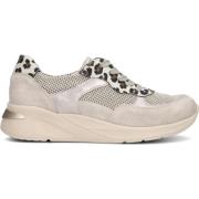 Leopard Print Dames Sneakers Grijs Waldläufer , Multicolor , Dames