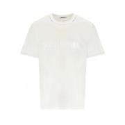 Witte T-shirt Nooit Katoen Premiata , White , Heren