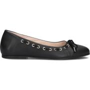 Zwarte Leren Ballerina's met Veters Lina Locchi , Black , Dames