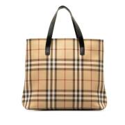 Pre-owned Canvas totes Burberry Vintage , Beige , Dames