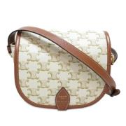 Pre-owned Fabric crossbody-bags Celine Vintage , White , Dames
