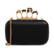 Skull Four-Ring Clutch Alexander McQueen , Black , Dames