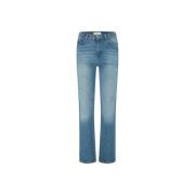 Geborduurde Hart Straight Leg Jeans Fabienne Chapot , Blue , Dames