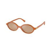 Bruin Montuur Zonnebril Miu Miu , Brown , Dames