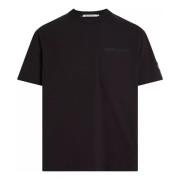 Zwarte katoenen T-shirt met korte mouwen Calvin Klein Jeans , Black , ...