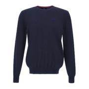 Geborduurd Logo Crew Neck Sweater La Martina , Blue , Heren