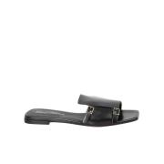 Dubbele Gespsandalen voor Zomer Garderobe Update Santoni , Black , Dam...