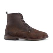 Gewaxte Suède Veterschoenen Shoe the Bear , Brown , Heren