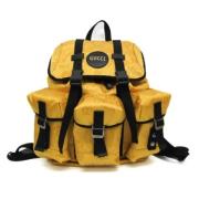 Pre-owned Canvas backpacks Gucci Vintage , Yellow , Dames