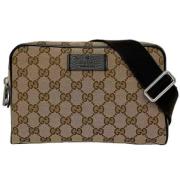 Pre-owned Canvas crossbody-bags Gucci Vintage , Beige , Unisex
