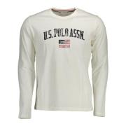 Witte Katoenen Logo Tee U.s. Polo Assn. , White , Heren