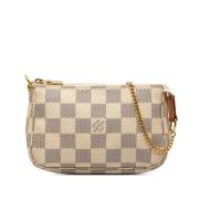 Pre-owned Canvas clutches Louis Vuitton Vintage , White , Dames