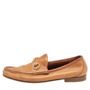 Pre-owned Leather flats Gucci Vintage , Beige , Heren