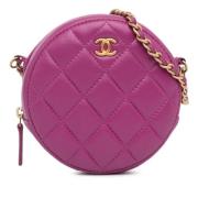 Pre-owned Leather shoulder-bags Chanel Vintage , Pink , Dames