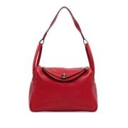 Pre-owned Leather shoulder-bags Hermès Vintage , Red , Dames