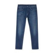 Slim Fit Carrot Jeans Dondup , Blue , Heren