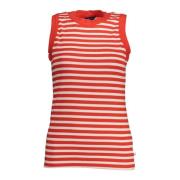 Rode Brede Schouder Tank Top Gant , Red , Dames