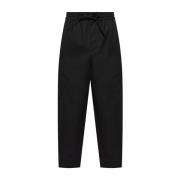 Zwarte Canvas Logo Patch Broek Kenzo , Black , Heren