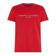 Rode T-shirts Tommy Hilfiger , Red , Heren