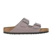 Leren en kurken sandalen Birkenstock , Gray , Heren