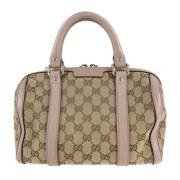 Pre-owned Canvas handbags Gucci Vintage , Beige , Dames