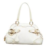 Pre-owned Leather louis-vuitton-bags Louis Vuitton Vintage , White , D...